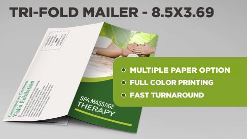 Tri-Fold Direct Mail Postcard - 8.5x11 to 8.5x3.69
