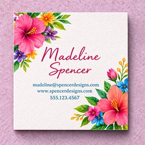 Linen Square Business Card 3x3