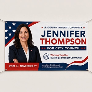 13oz. Standard Vinyl Political Banners