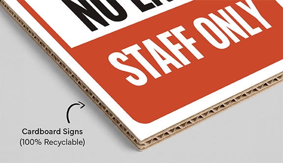 Cardboard Signs (100% Recyclable)