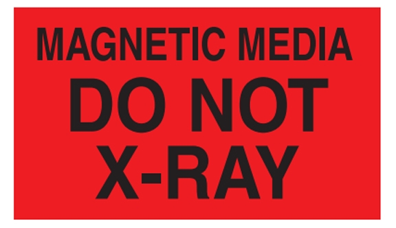 Magnetic Media Do Not X-Ray Labels - 3x5