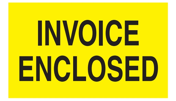 Invoice Enclosed Labels - 3x5