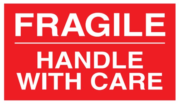 Fragile - Handle with Care - 3x5