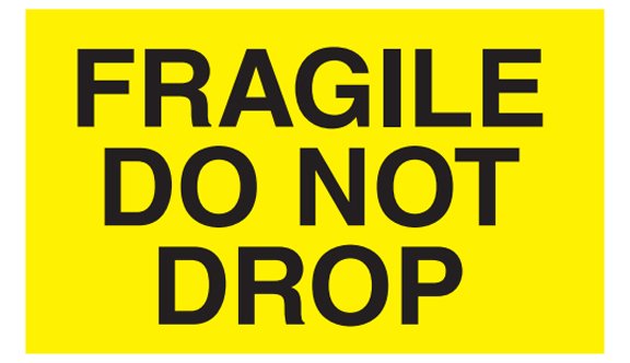 Fragile Do Not Drop Labels - 3x5