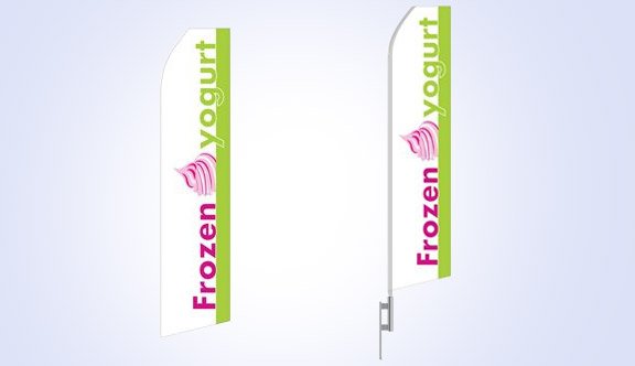 Frozen Yogurt Stock Flag - 16ft