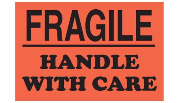 Fragile Handle With Care Labels - 4x6