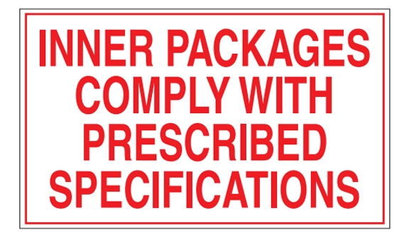 Inner Packages Comply...Labels - 3x5