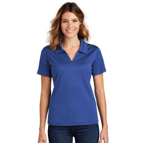 Sport-Tek Womens Dri-Mesh V-Neck Polo (L469)