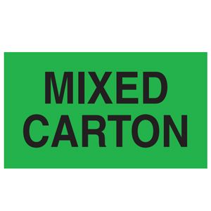 Mixed Carton Labels - 3x5