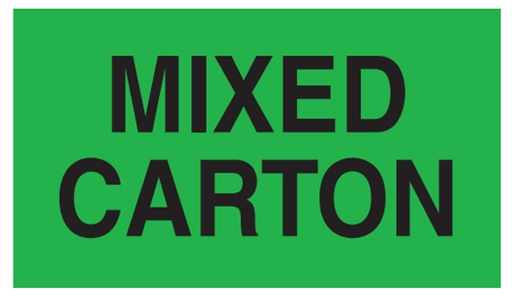 Mixed Carton Labels - 3x5