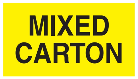 Mixed Carton Labels - 3x5