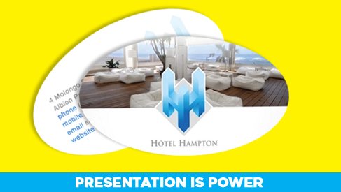 Oval Shaped Business Card - 3.5"x2"