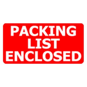 Packing List Enclosed Labels - 1.5x3