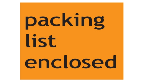 Packing List Enclosed Labels - 3x4