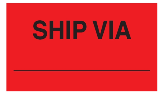 Ship Via Labels - 3x5