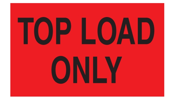 Top Load Only Labels - 3x5